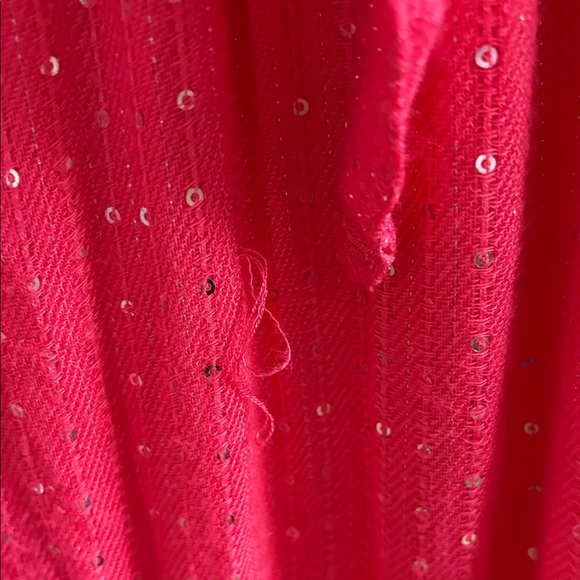 Sundress Juliana Pink Sequin High-Low Maxi Dress Tie Front M/L - Picture 4 of 9